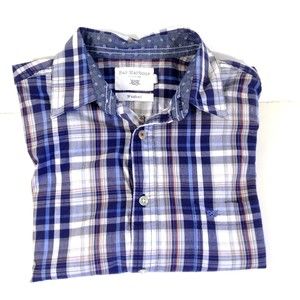 Bar Harbour Double Two Men’s Plaid Button Up Shirt Sleeve Size Medium
